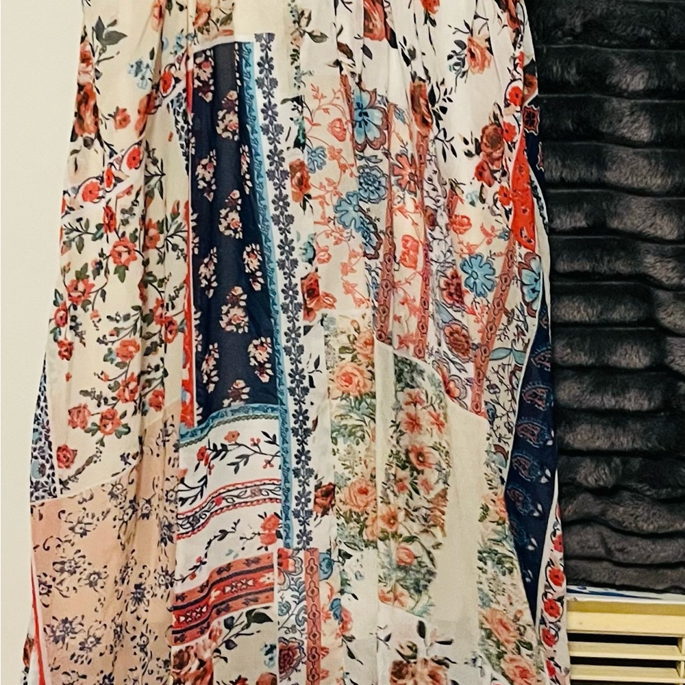 As U Wish Floral Patchwork Mini Dress - Multicolor